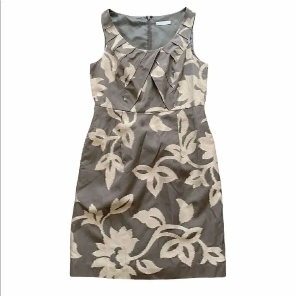 Badgley Mischka Neutral Sleeveless Sheath Dress Size 6